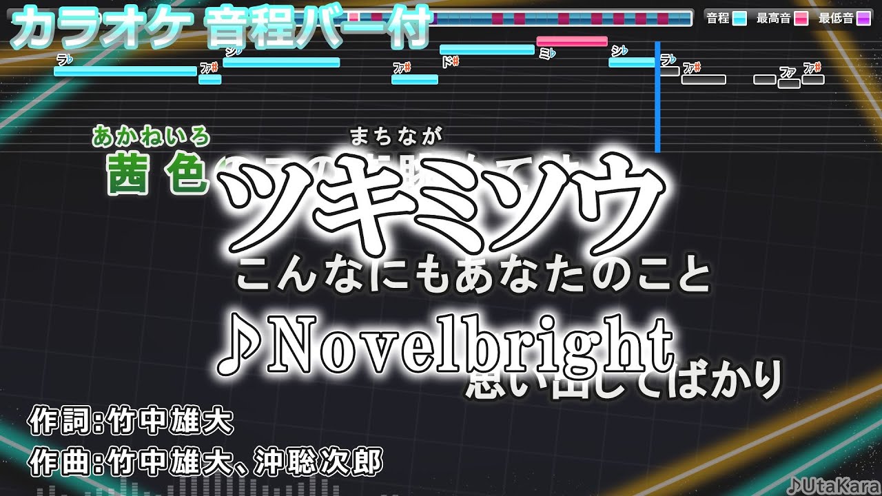 【カラオケ】ツキミソウ/Novelbright【karaoke】