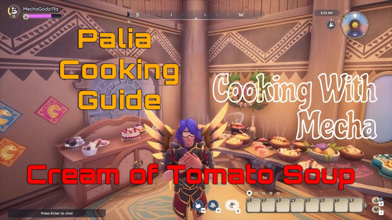 Cooking With Mecha - Cooking Cream of Tomato Soup in Palia