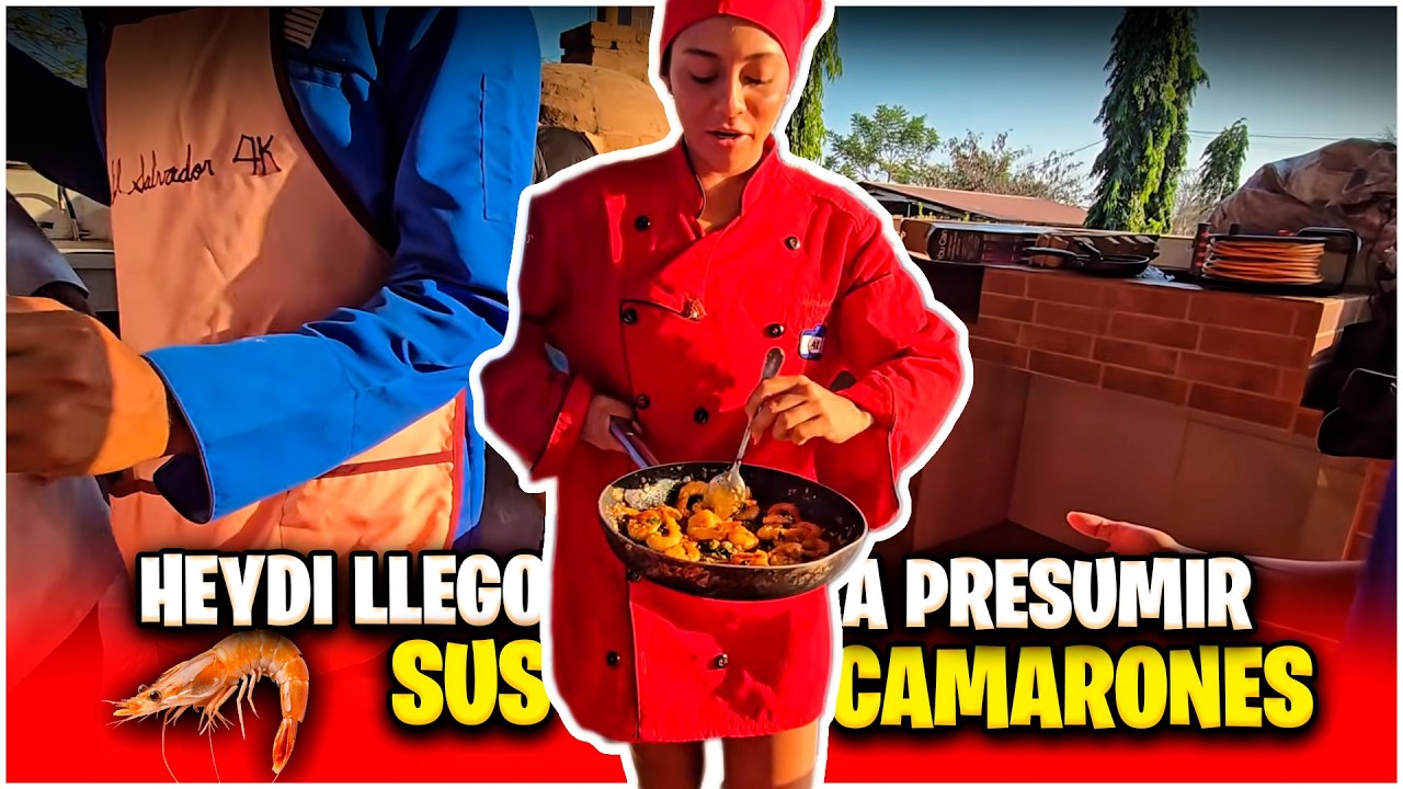 Heydi ya hizo su parte y era preparar unos ricos camarones para la pizza