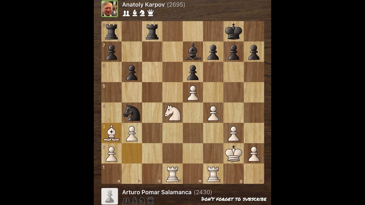 Arturo Salamanca vs Anatoly Karpov • Montilla - Spain, 1976
