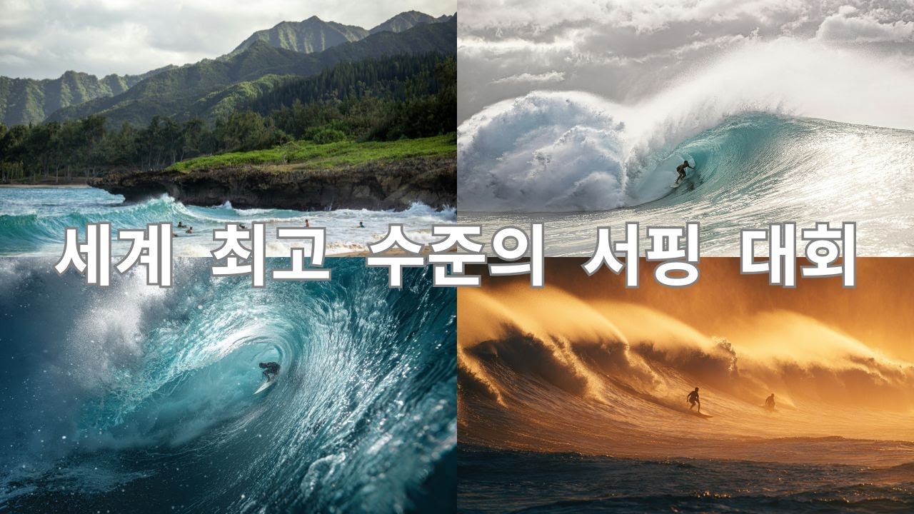 1시간 배경음악 | 겨울 노스쇼어 서핑 대회 | 긴장감과 큰 파도의 리듬 | 하와이 인스트