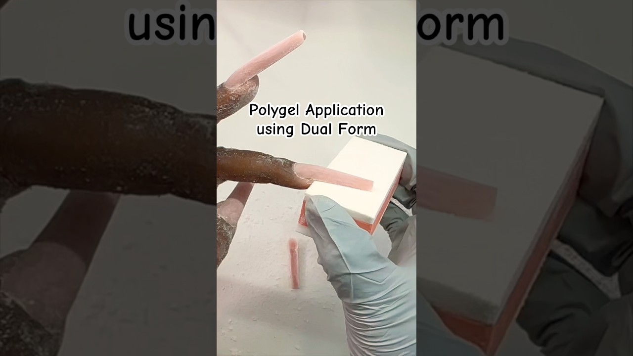 Polygel Application & Dual Form 💞 #PolygelNails #JamNailedit