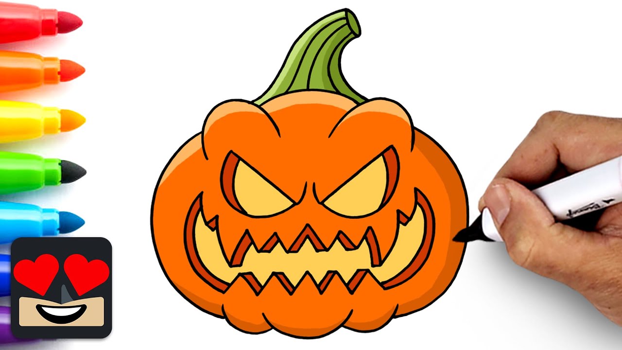 How To Draw a Halloween Pumpkin