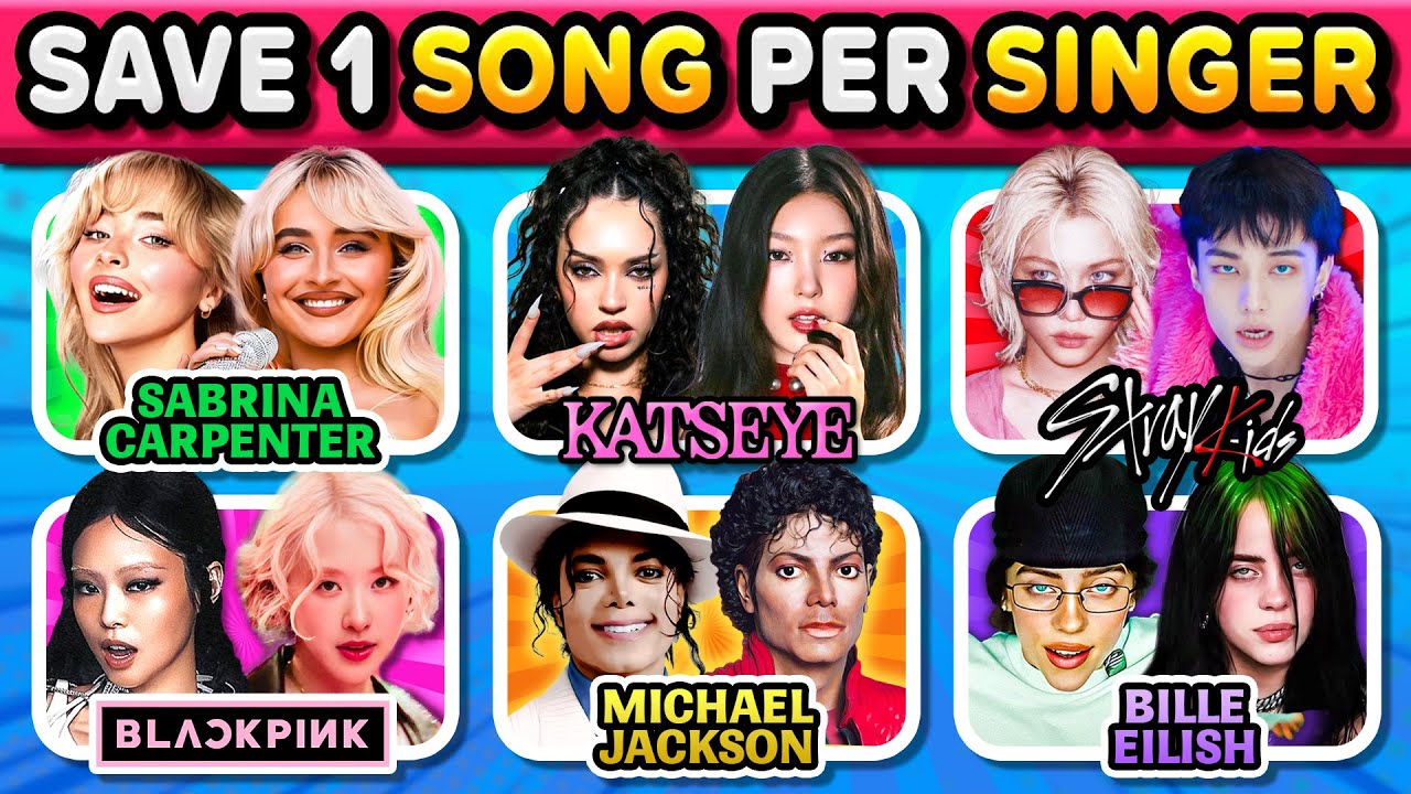 SAVE ONE SONG PER SINGER 🎶 Most Popular Singers (6 Songs Each One) | Music Quiz 2025