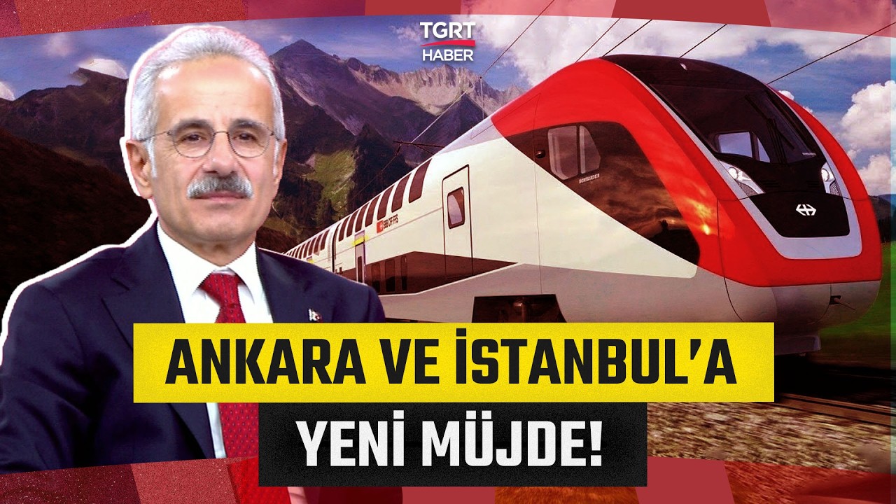 Ulaştırma Bakanı Uraloğlu Canlı Yayında M&uuml;jdesi Verdi: Yeni Tren Hatlarını Paylaştı! - TGRT Haber