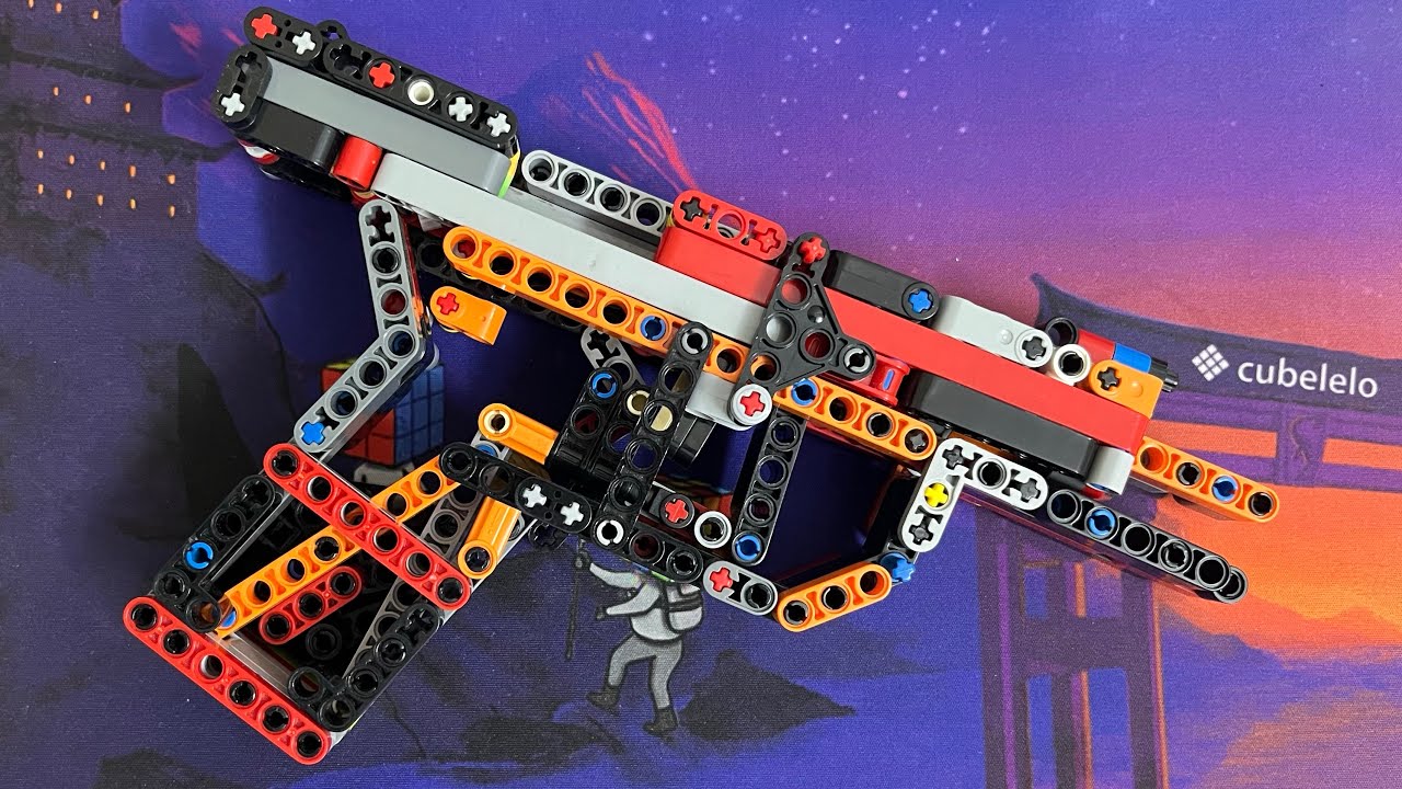 Lego technic blowback glock 19 shooting(rubberbands)Instructions link in description