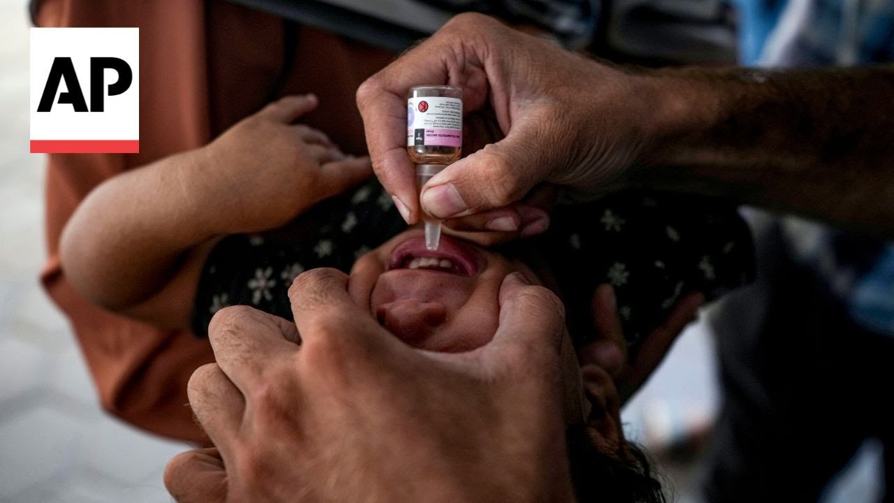 Children in Gaza receive second round of polio vaccinations