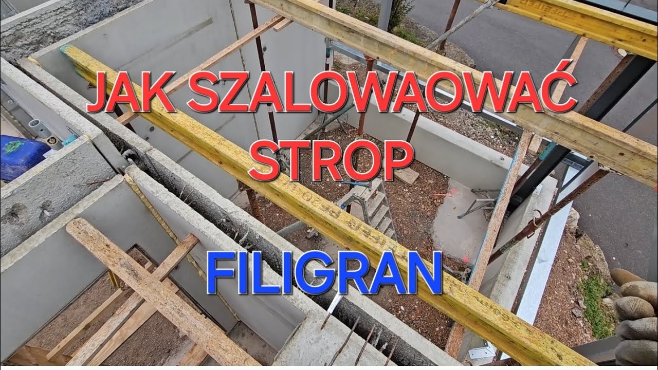 SZALOWANIE STROPU FILIGRAN #szalowanie #strop #beton  #laser