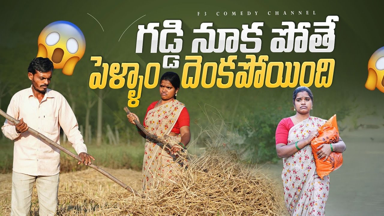 గడ్డి నూక పోతే పెళ్ళాం దెంకపోయింది | wife and husband   comedy videos | telugu village comedy shows