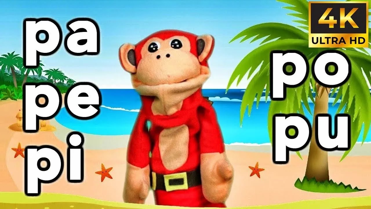 Sílabas pa pe pi po pu   El Mono Sílabo en 4K Remasterizado   Videos Infantiles