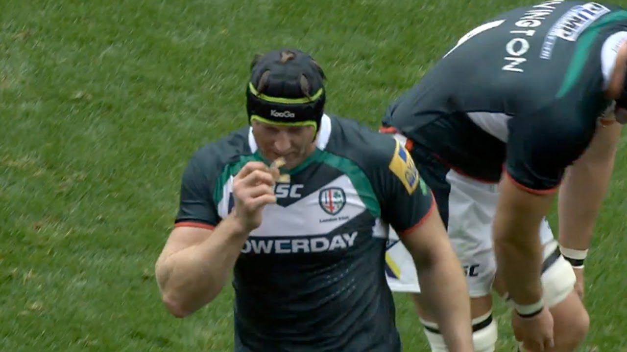 Ian Gough drops his gum shield