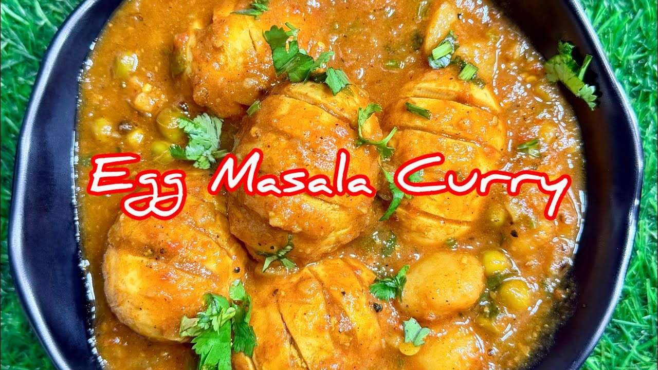 Egg Masala Curry Recipe | Egg with potatoes & peas | My own style of egg curry recipe | Egg Recipe