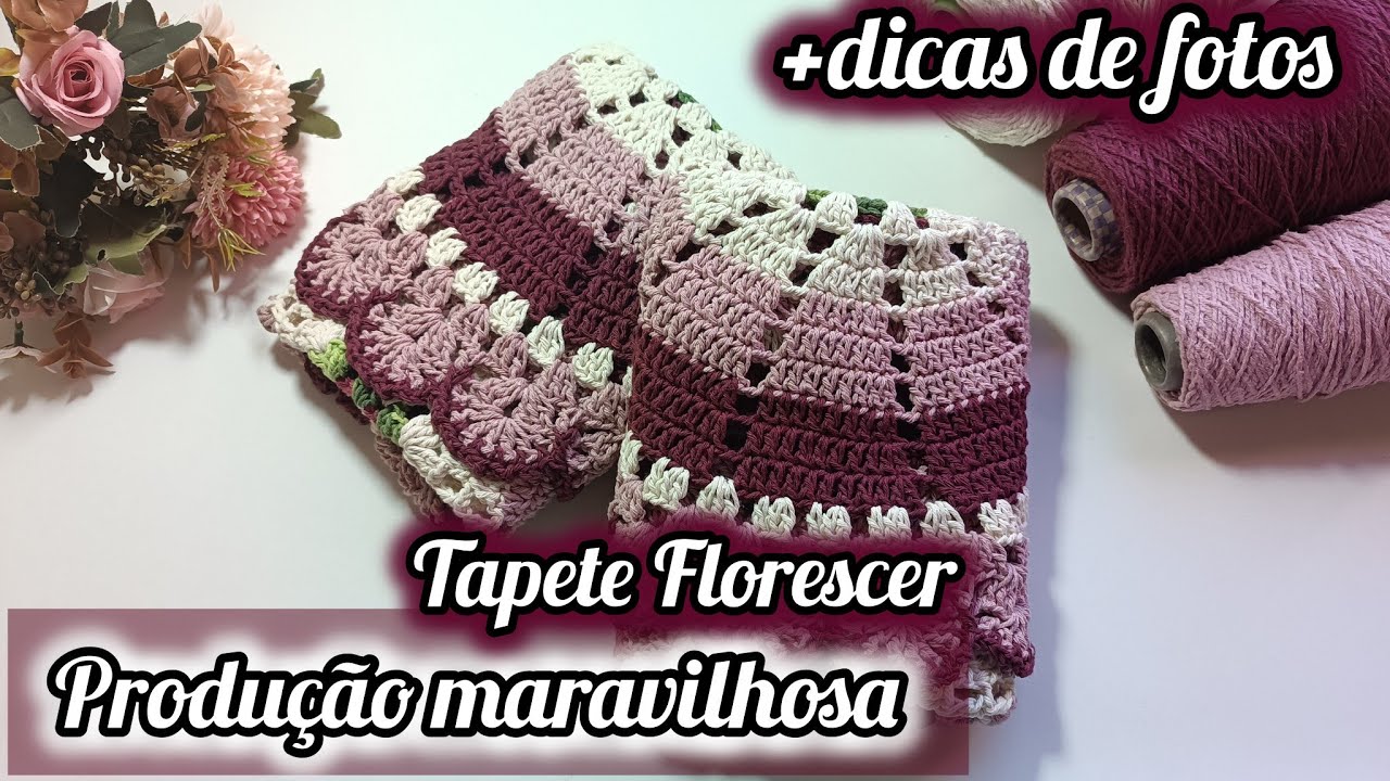 ESSE MODELO VENDE IGUAL ÁGUA,MINHAS CLIENTES AMAM //TAPETE FLORESCER #produçãodecroche 