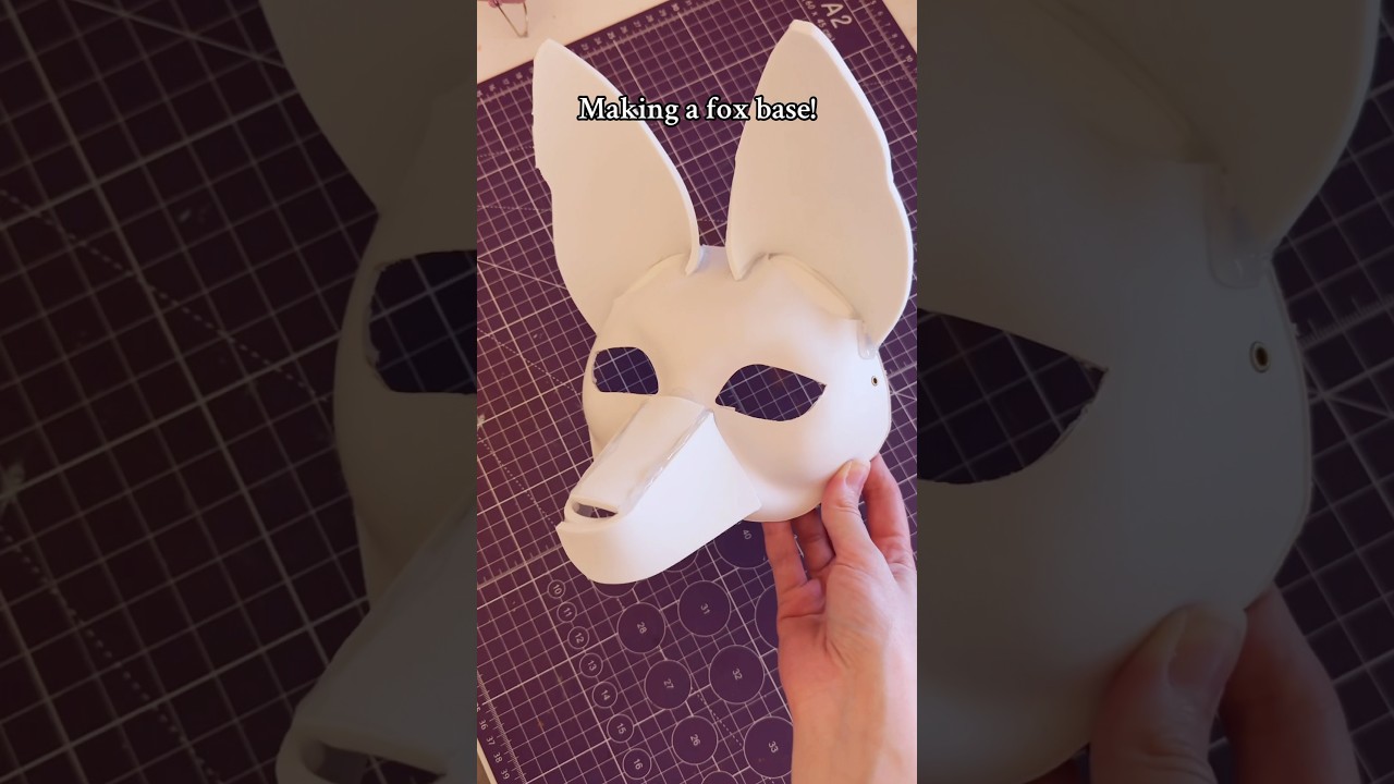 Making a fox mask base! #animalmask #theriangear #furry #foxmask #therianthropy #therian #foxtherian