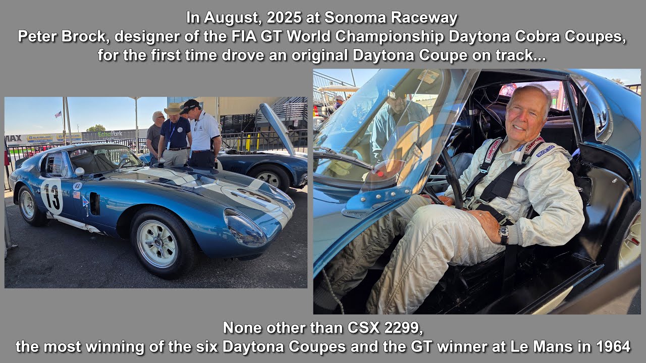 For the First Time, Peter Brock Drives an Original Daytona Cobra Coupe