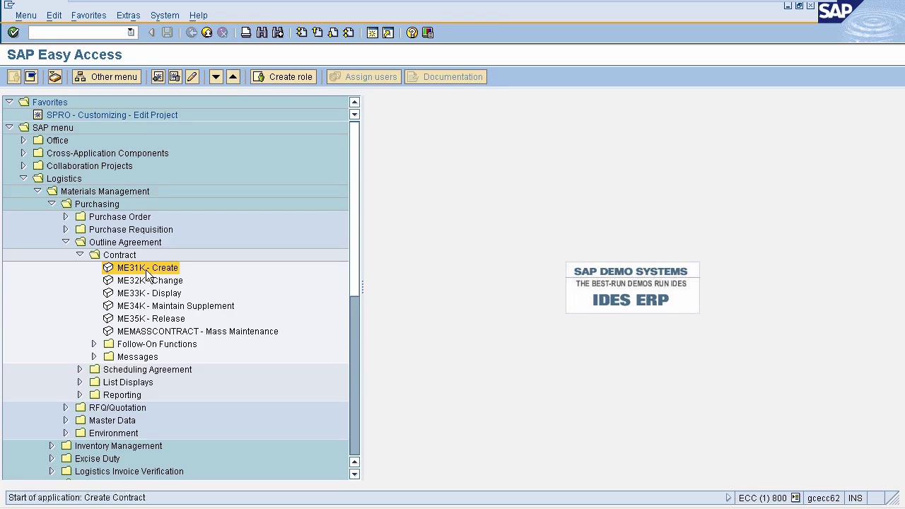 SAP MM - Contract