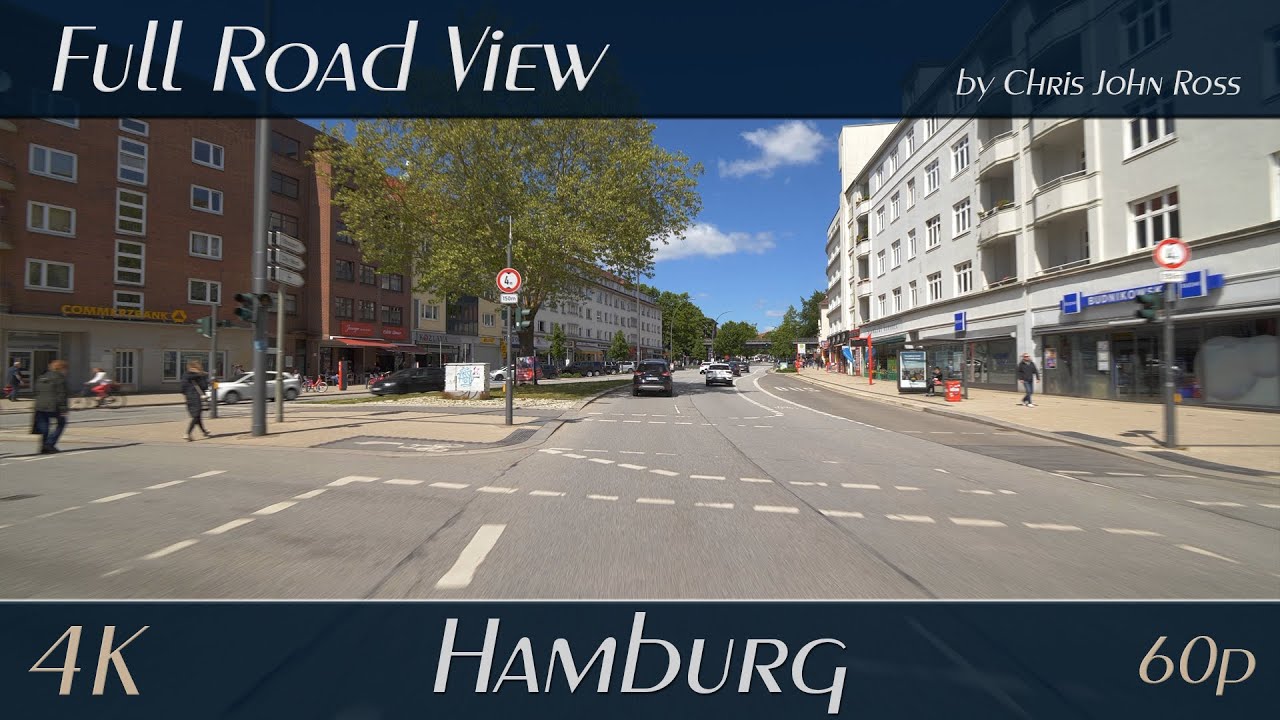 Hamburg, Germany: Barmbek-Nord - Fuhlsbüttler Straße - PART 1 - 4K (2160p)