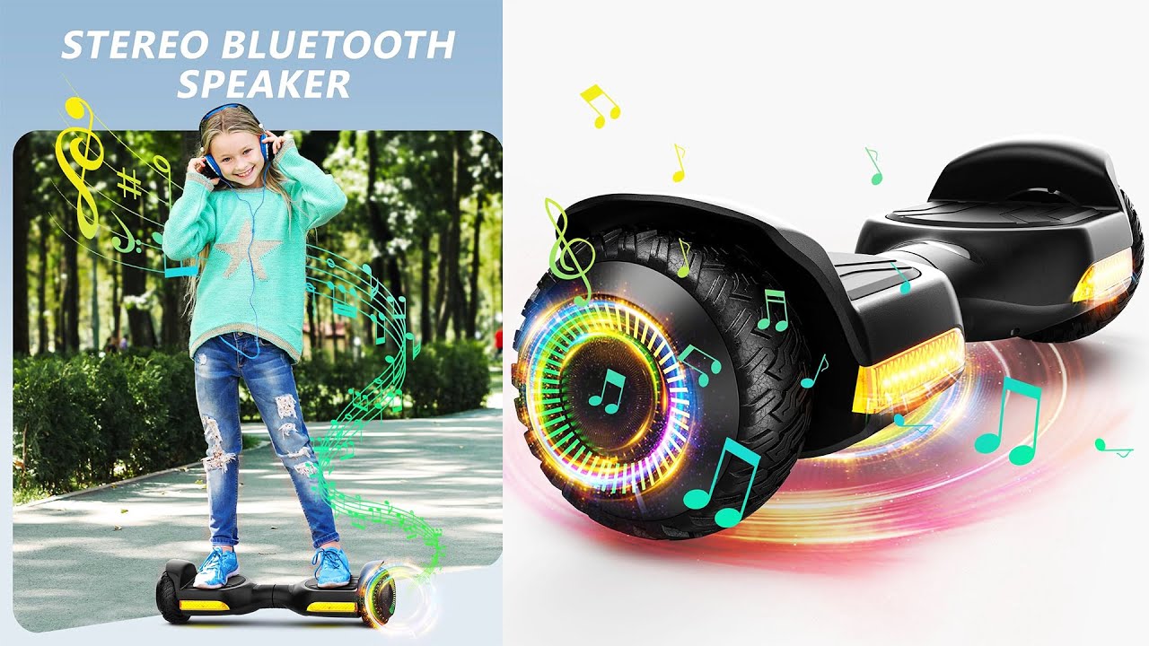 Gyroor G13 Self Balancing Scooter | 500W Motor, All-Terrain Hoverboard with LED Lights & Bluetooth