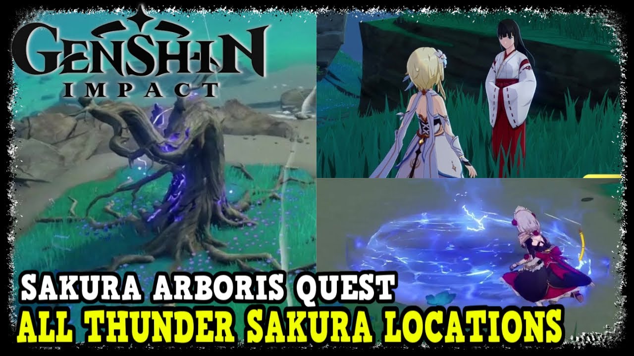 Sakura Arboris Quest Guide in Genshin Impact All 5 Thunder Sakura Locations