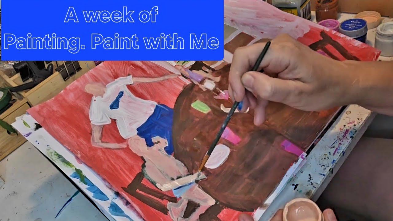 Painting in my sketchbooks and on Paper. Everyday this week. Artist Vlog