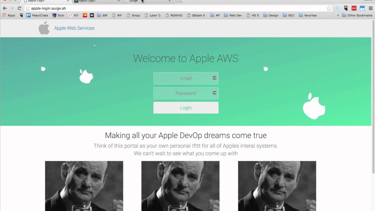 Using surge.sh to deploy static sites and demos