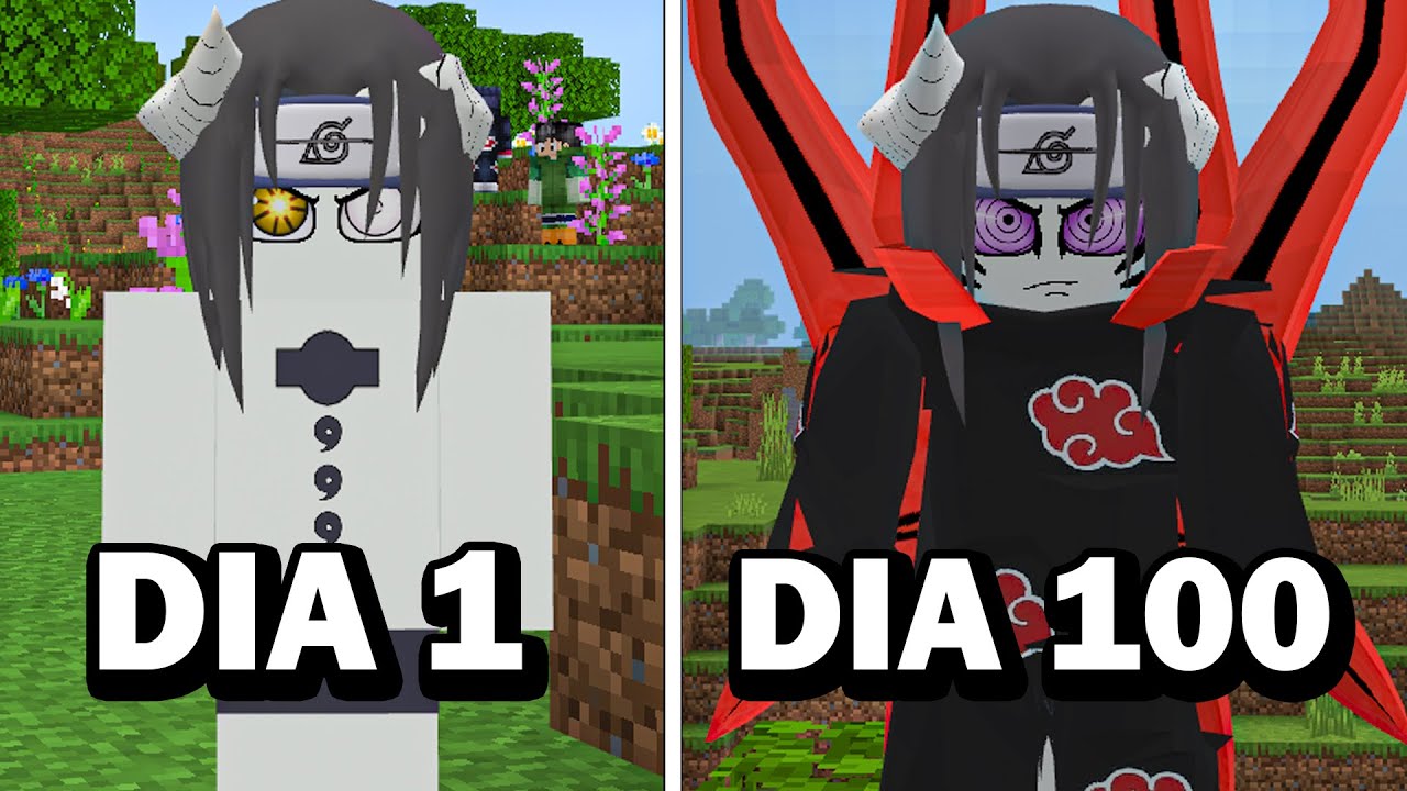 SOBREVIVI 100 DIAS NA NARUTO 5D REALISTA - MINECRAFT FILME