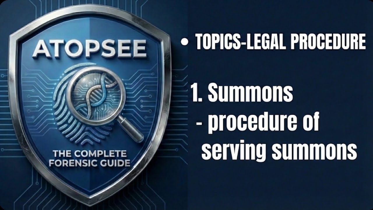 Legal procedure-summons-procedure of serving summons