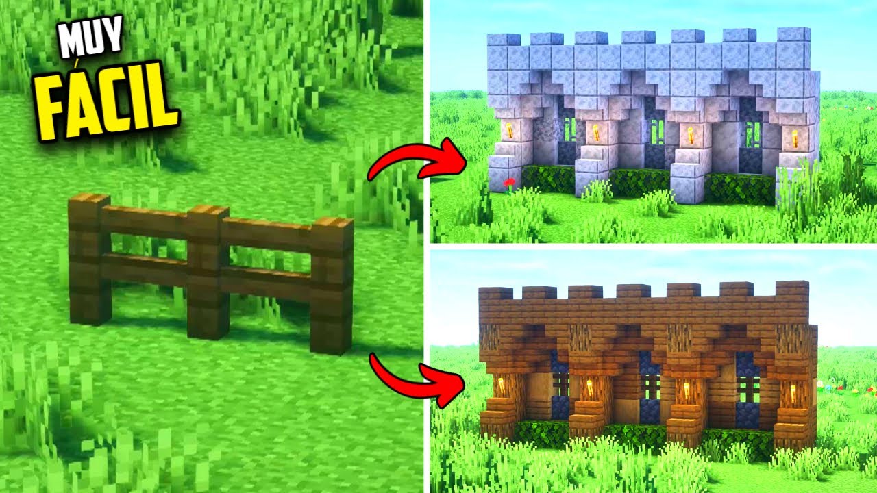 MANERAS de MEJORAR tus MURALLAS en MINECRAFT ( SURVIVAL )