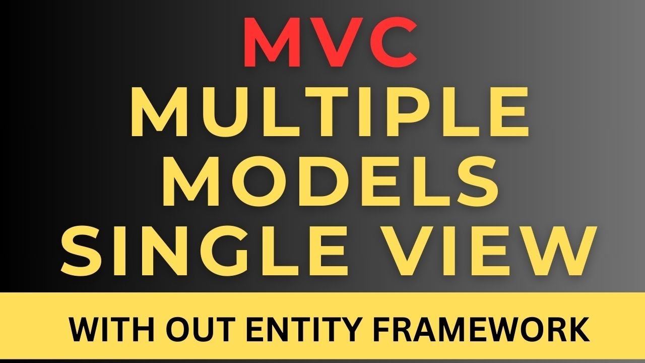 MVC multiple models in single view without entity framework