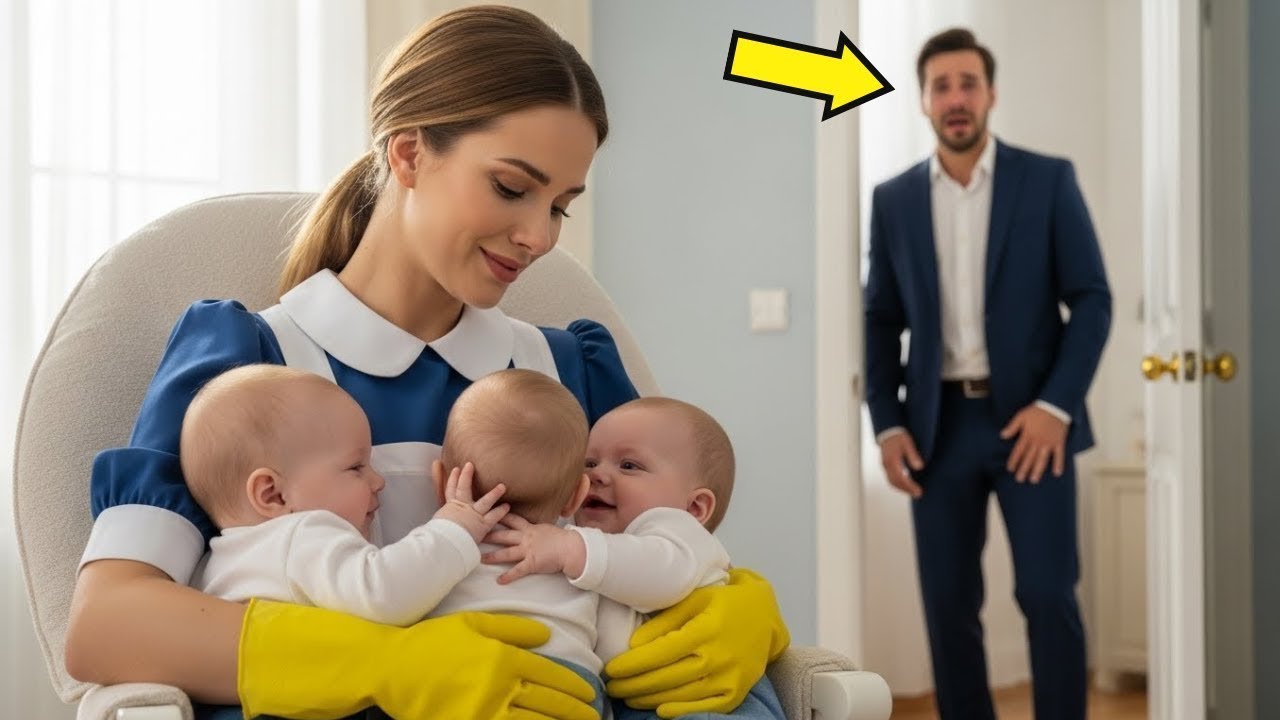 Millonario Descubre a su Empleada Abrazando a sus Trillizos, y lo que Descubre lo Deja en Shock