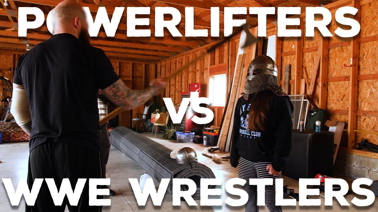 Powerlifters VS WWE Wrestlers | Ft Sarah Logan & Erik Rowe