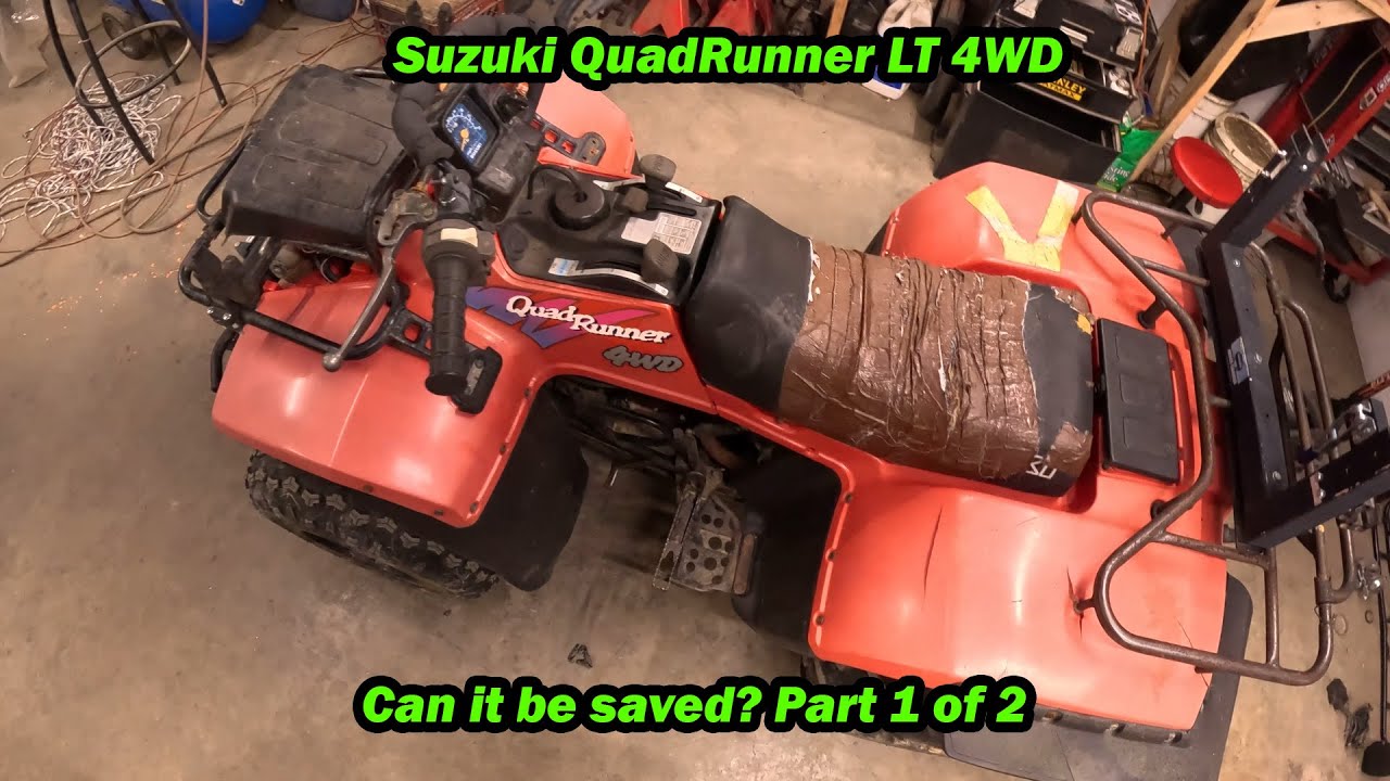 Квадроцикл Suzuki Quadrunner LT 4WD с проблемой переключения передач.