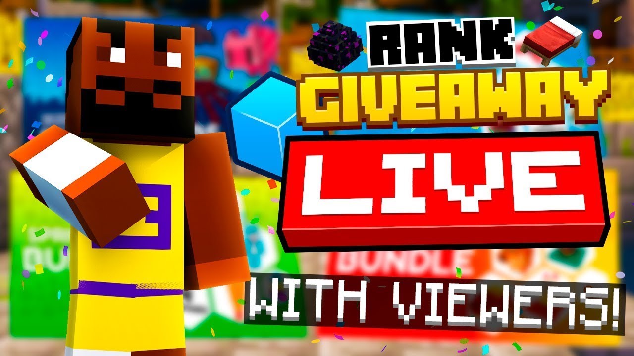 FaceCam Live🔴| CubeCraft and Hive w/ Viewers - Come Snipe! Rank Giveaway!