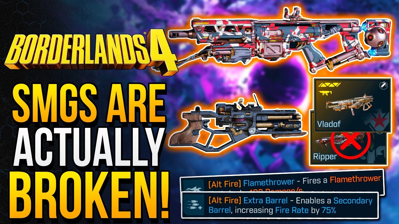 Borderlands 4 — лучшие и худшие пистолеты-пулемёты вас удивят! Лучшие легендарные и эпические пис...