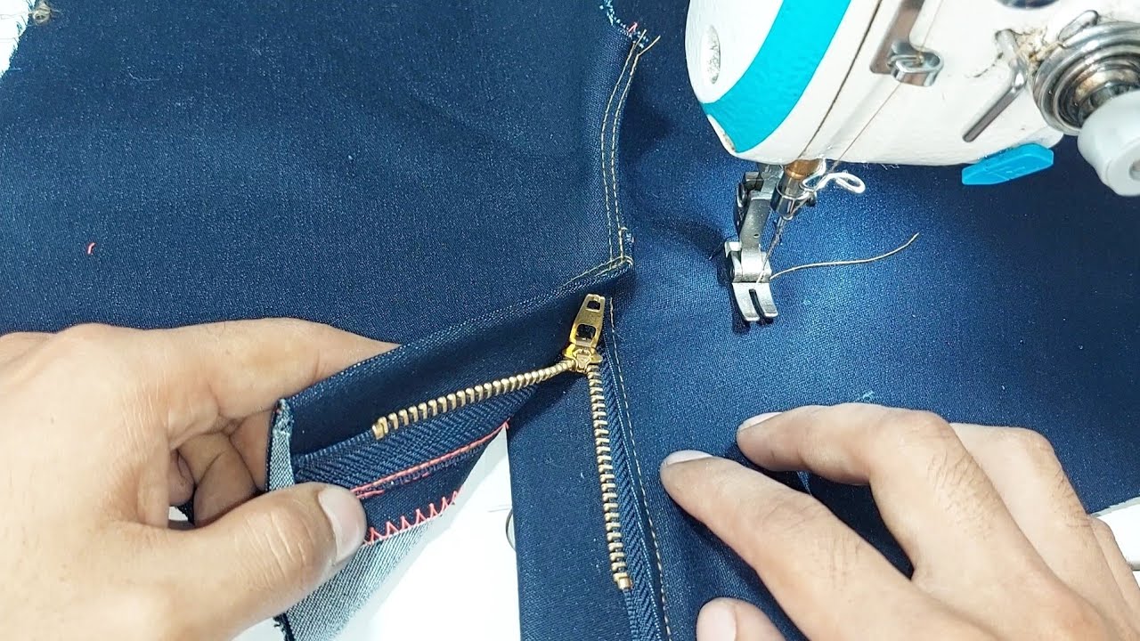 tutorial para coser el cierre del pantal&oacute;n de mezclilla o jeans.