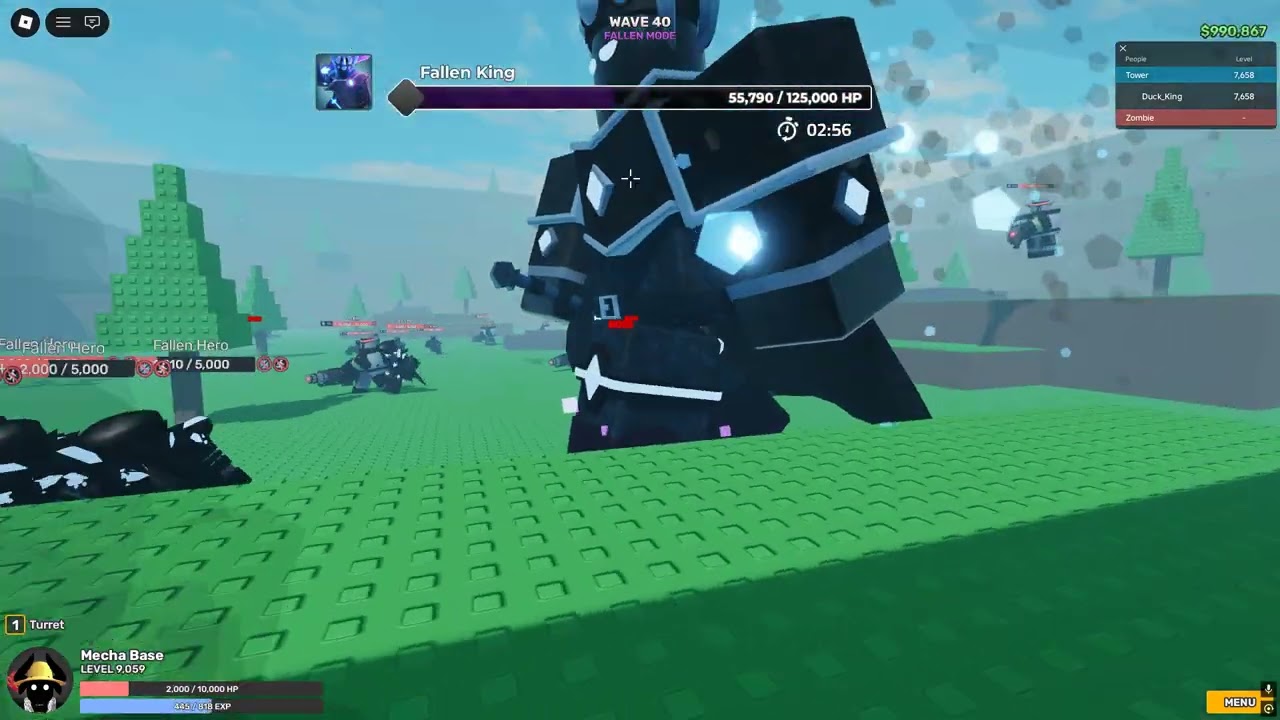 Defeating Fallen king in Tds BattleField!