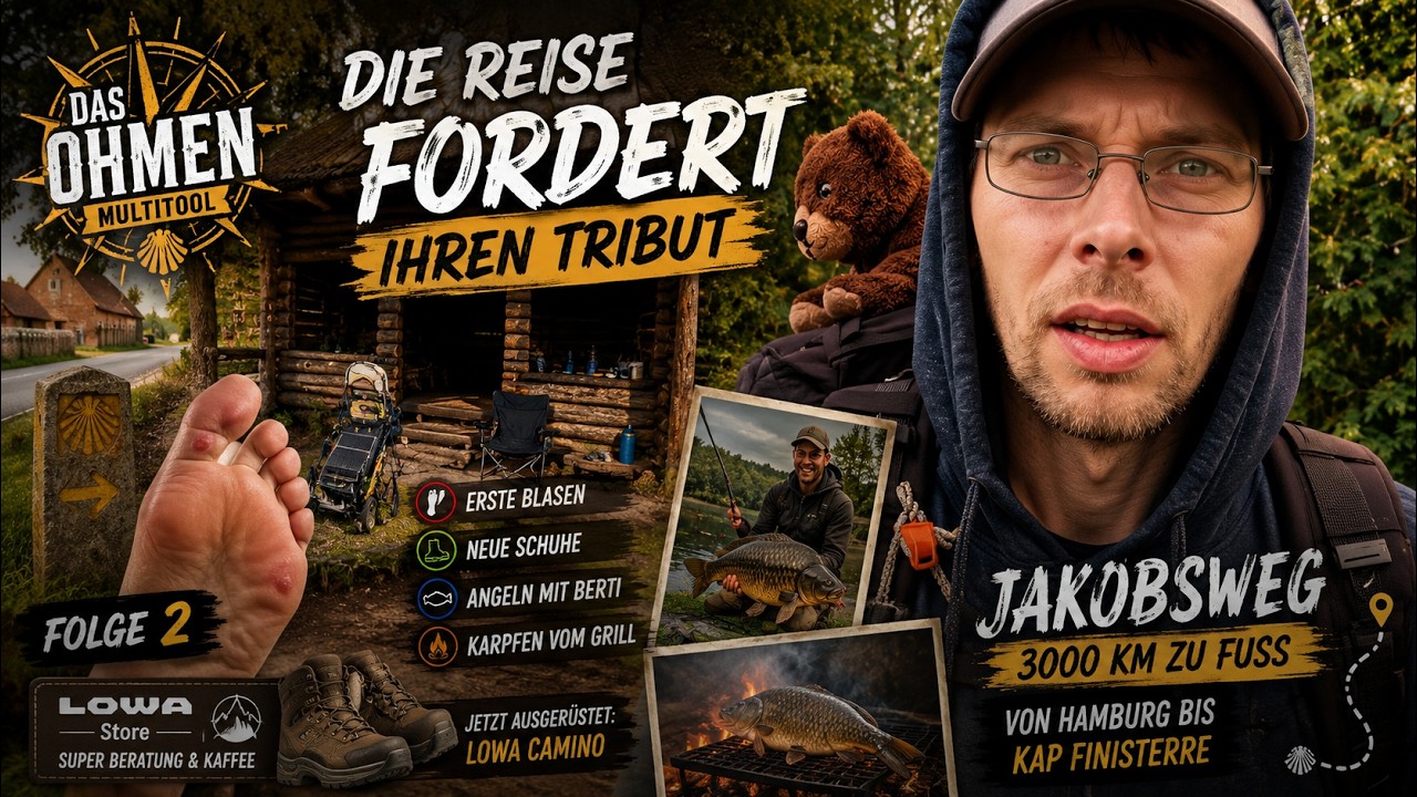 Wander Vlog#002 ...Erste Blasen an meinen Füßen... Die Reise fordert ihren Tribut?