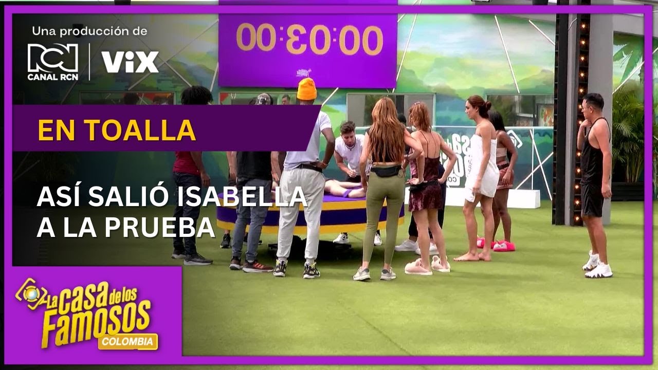 ¡En toalla! Isabella Santiago salió corriendo hacia la terraza de La casa de los famosos Colombia
