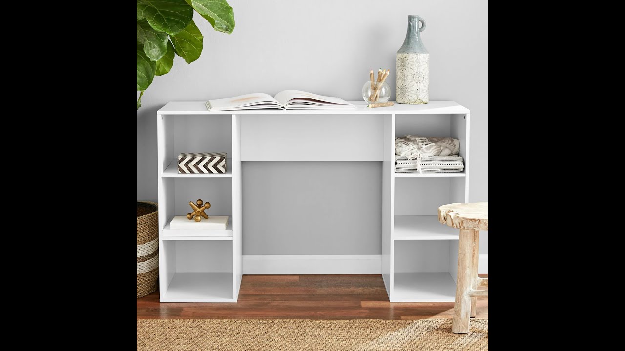 Mainstays 6-Cube Desk Guided Assembly