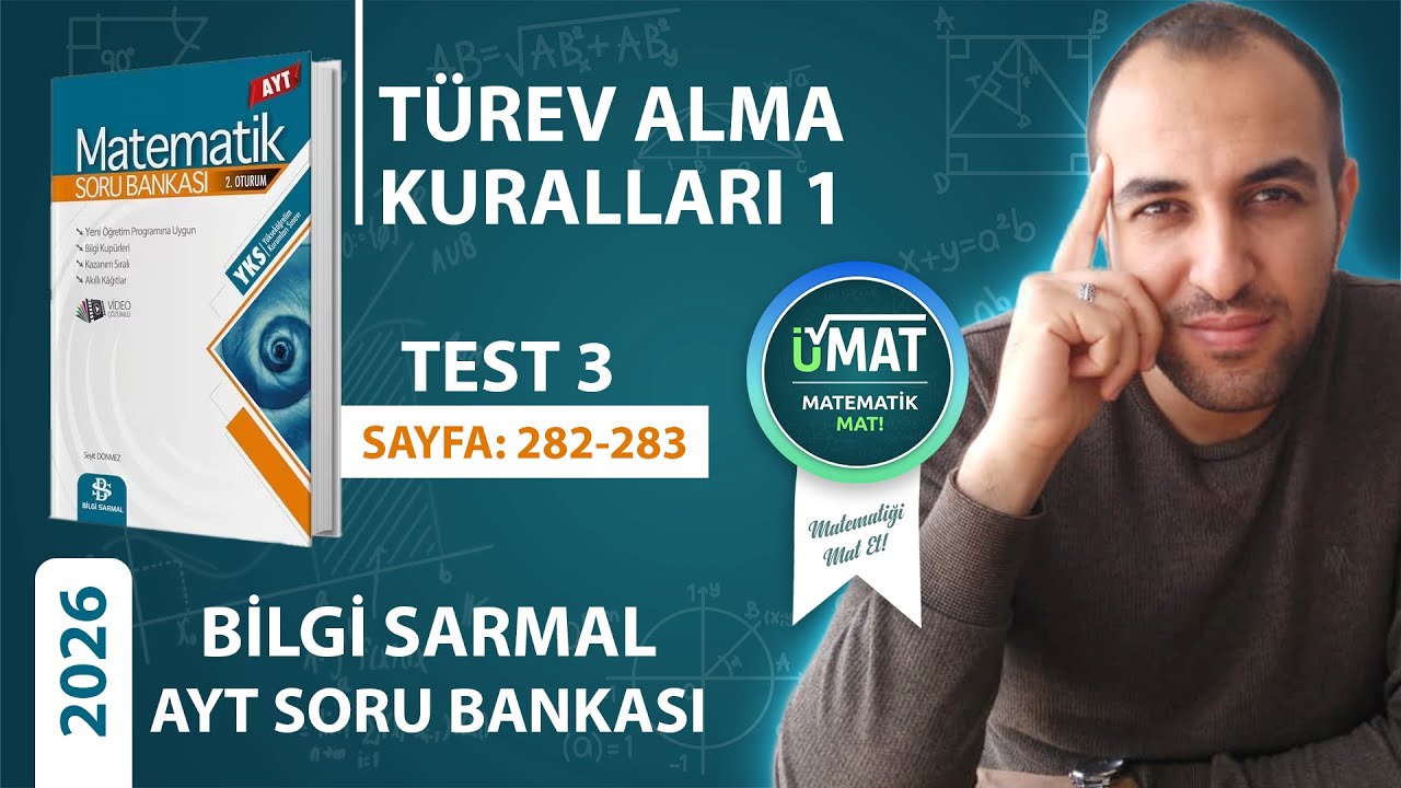 2026 BİLGİ SARMAL AYT MATEMATİK TÜREV TEST 3(KONU ANLATIMLI)