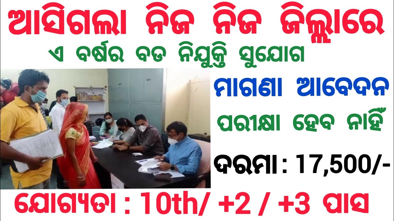 District level government jobs in odisha 2021| odisha job updates 202|odisha govt jobs 2021