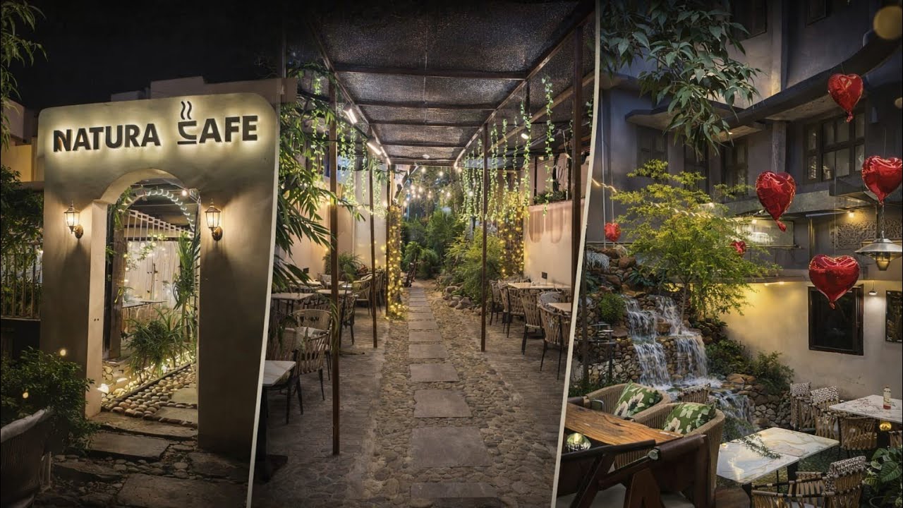 Natura Cafe Patna  | Most Aesthetic Cafe | Waterfall Inside Cafe
