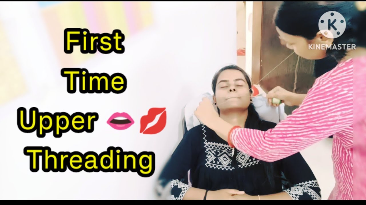 First Time Upper lips / upperlipes threading at home #dotbeauty