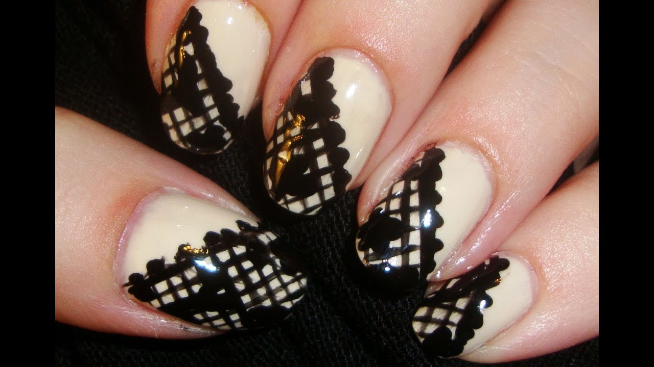 Black Lace Nails