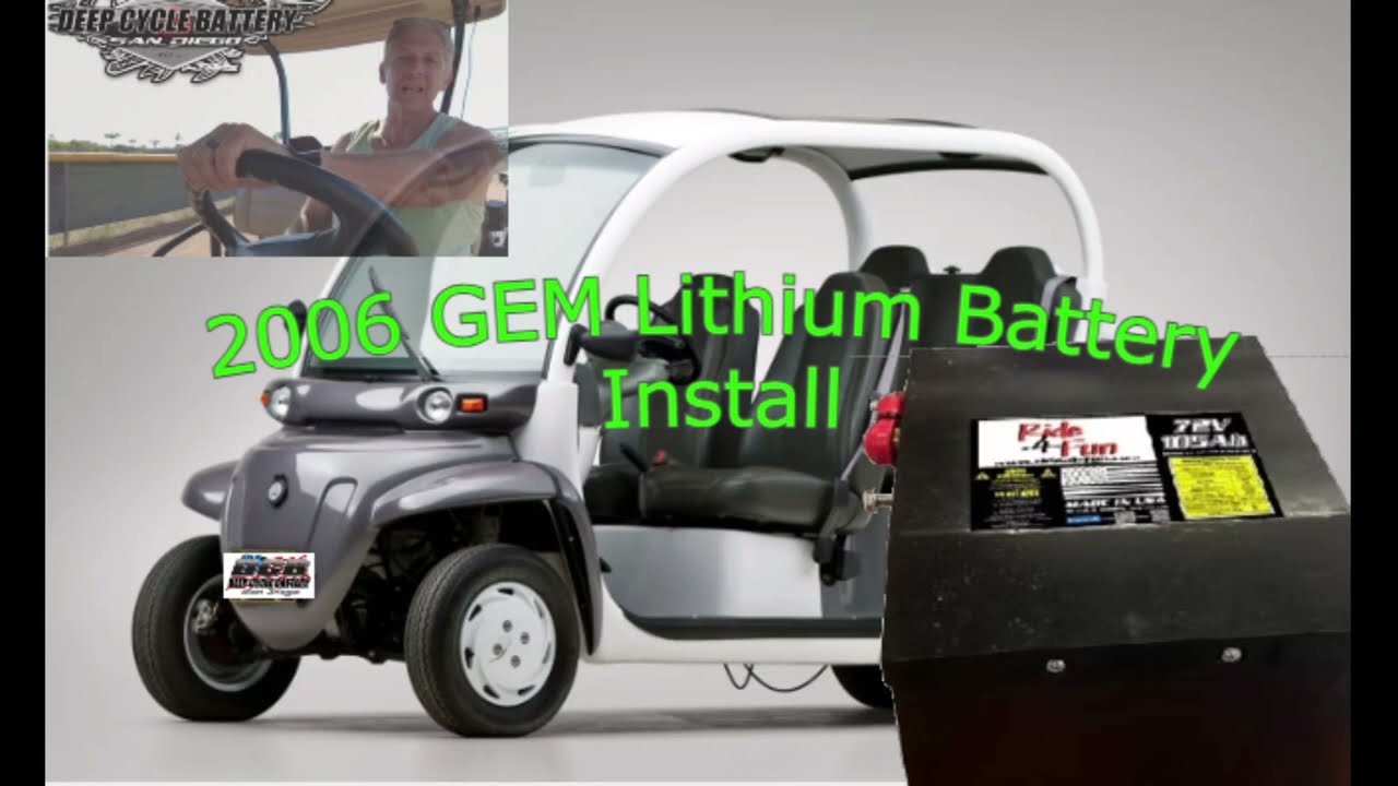 Установка литиевой батареи для автомобиля Ride 4 Fun 2005-2015 GEM