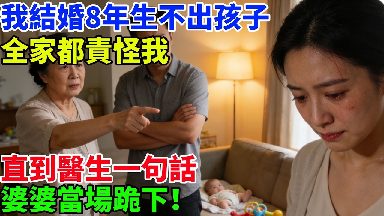 我結婚8年生不出孩子，全家都責怪我，直到醫生一句話，婆婆當場跪下！#故事頻道#情感故事#家庭故事#婆媳