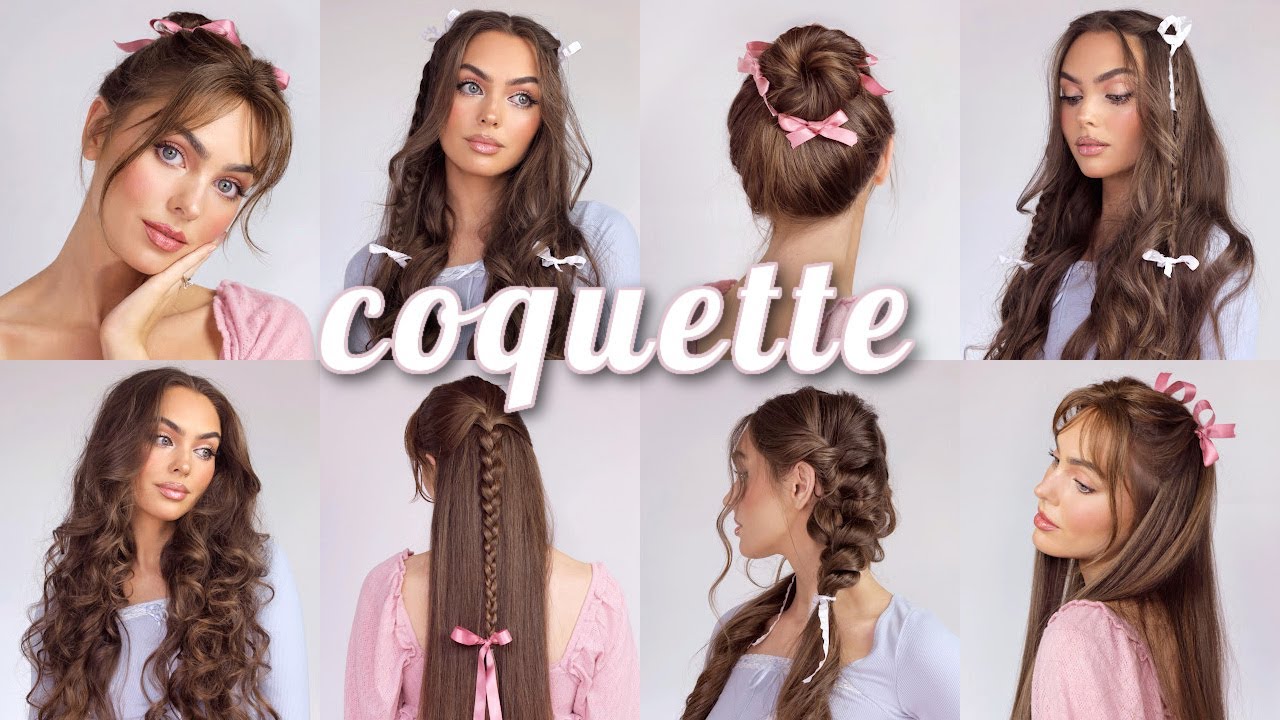 🎀6 БЕЗЖАРНЫХ праздничных причесок🎀 #эстетикакокетки 🦢