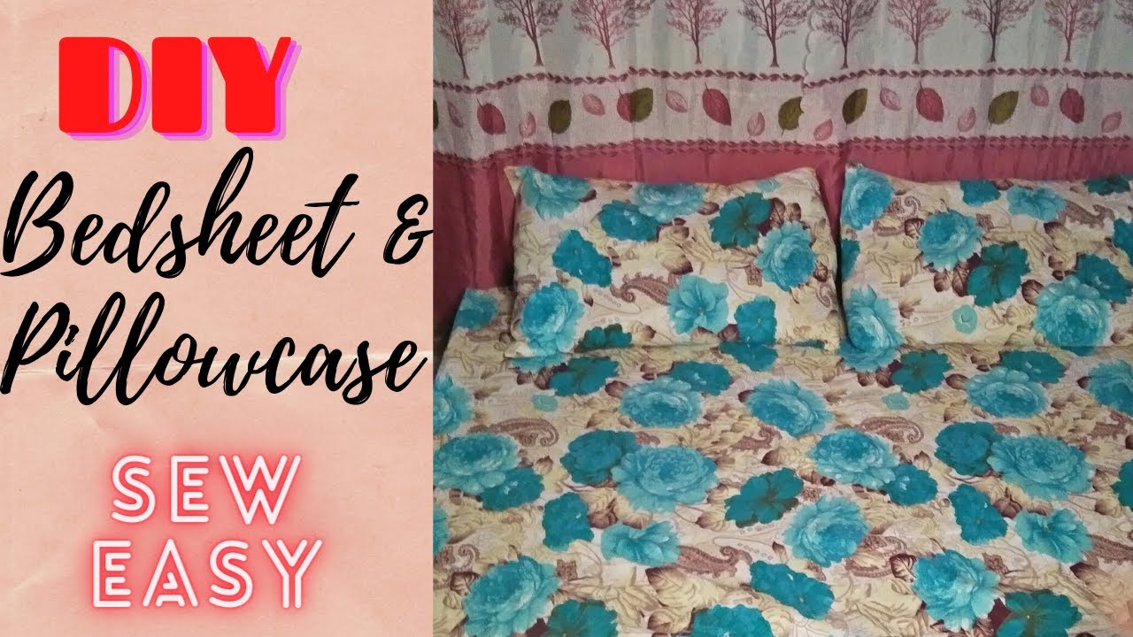 DIY Bedsheet and Pillowcase | Easy way to sew a bedsheet | FHK Craft time