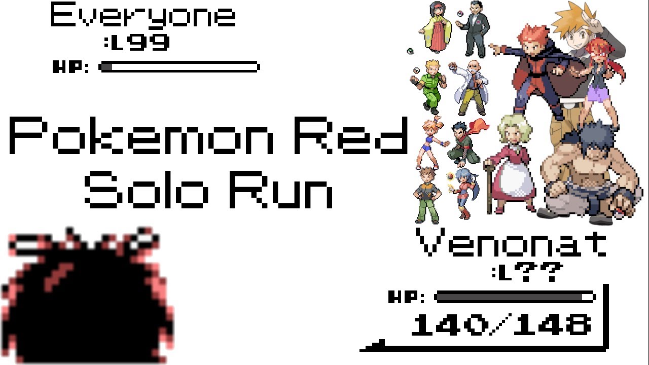 Pokémon Red Solo Run #140: Venonatman and Robin (No Items)