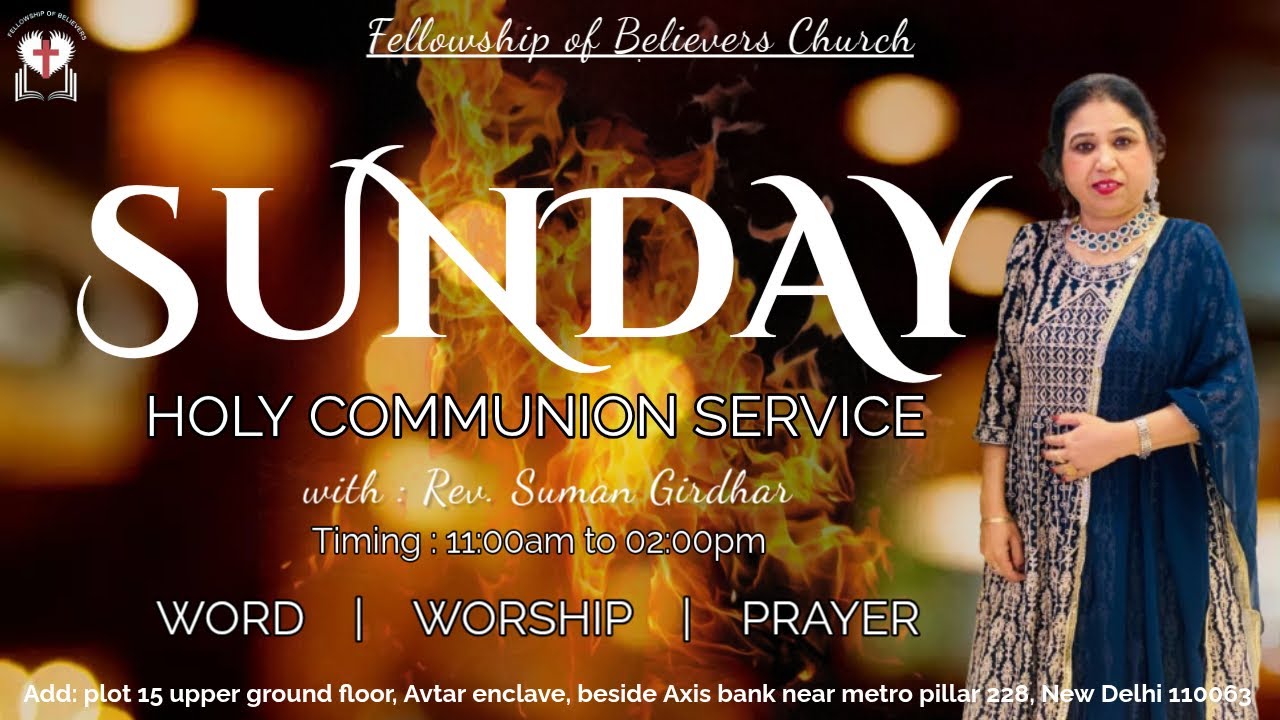 🔴[Live] 🎊 Holy Communion Service with Rev. Suman Girdhar | Fellowship Of Believers Church | 2026 |🎊
